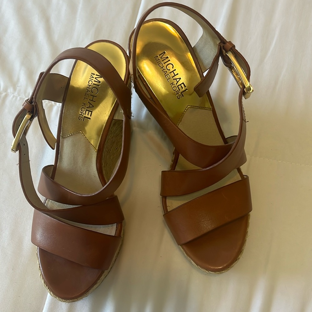 Michael Kors brown wedges